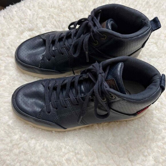 Levi's Boys‎ Shoes High Top Sneakers Size 5 Blue Logo Tag Synthetic Materials - Picture 4 of 9